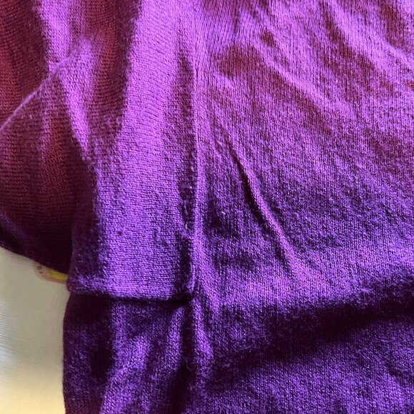 Loft Dark Purple/Raspberry Drape Neck Dolman Short Sleeve Sweater - MP - Picture 6 of 6